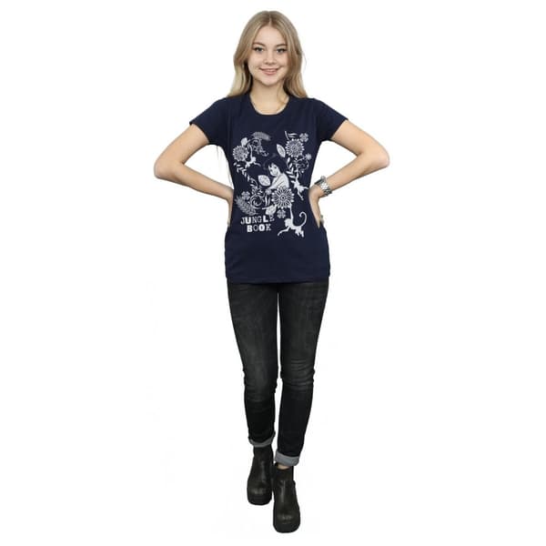 Disney Dam/Tjej Djungelboken Mowgli Tale T-shirt i bomull