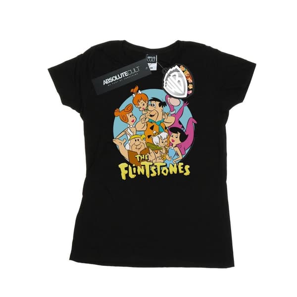 The Flintstones Womens/Ladies Group Circle Cotton T-Shirt