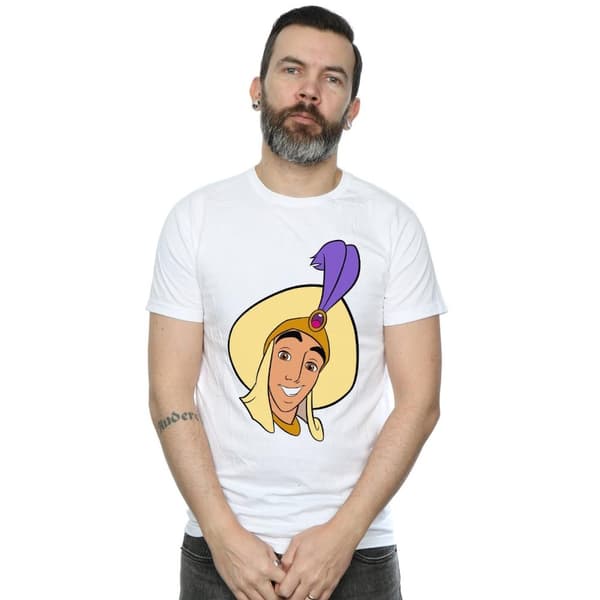 Disney Mens Aladdin Prince Ali Face T-shirt