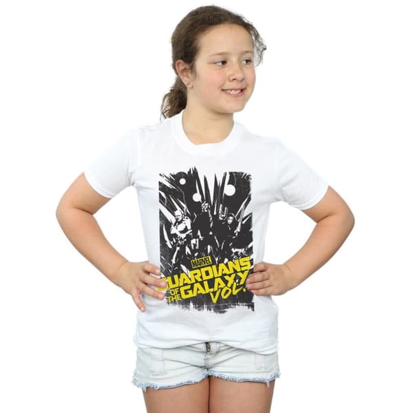 Marvel Guardians Of The Galaxy Comic T-shirt i bomull för flickor