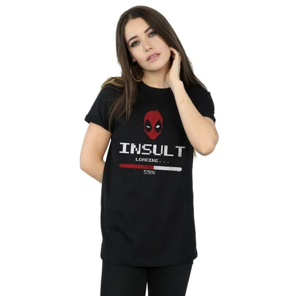 Marvel Dam/Tjej Deadpool Insult Laddning Bomull Boyfriend T-shirt