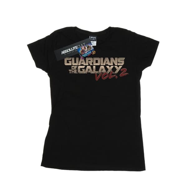 Marvel Dam/Tjej - Guardians Of The Galaxy - T-shirt i bomull med retrologga