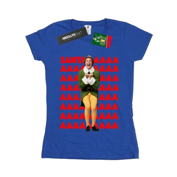 Elf Womens/Ladies Buddy Santa Scream Cotton T-Shirt