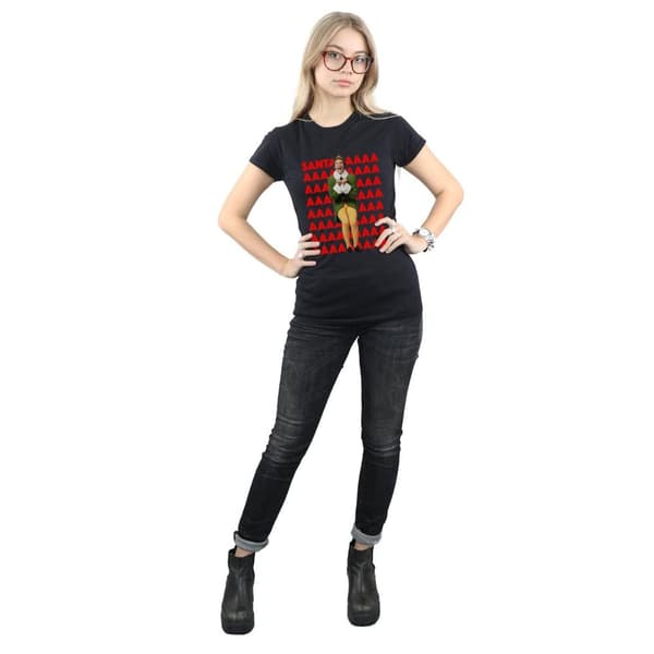 Elf Womens/Ladies Buddy Santa Scream Cotton T-Shirt