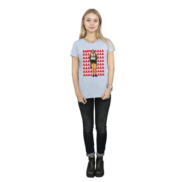 Elf Womens/Ladies Buddy Santa Scream Cotton T-Shirt