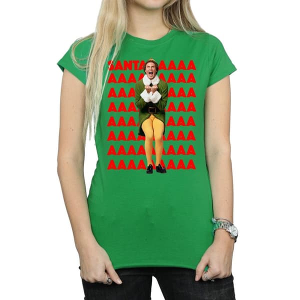 Elf Dam/Tjej - Buddy Santa Scream T-shirt i bomull