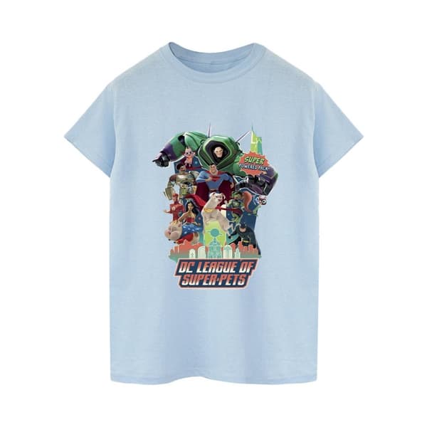DC Comics Womens/Ladies DC Comics DC League Of Super-Pets Super Powered Pack Cotton Boyfriend T-Shirt