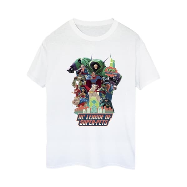 DC Comics Womens/Ladies DC Comics DC League Of Super-Pets Super Powered Pack Cotton Boyfriend T-Shirt