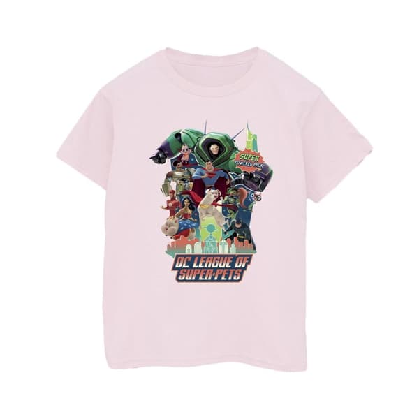 DC Comics Womens/Ladies DC Comics DC League Of Super-Pets Super Powered Pack Cotton Boyfriend T-Shirt