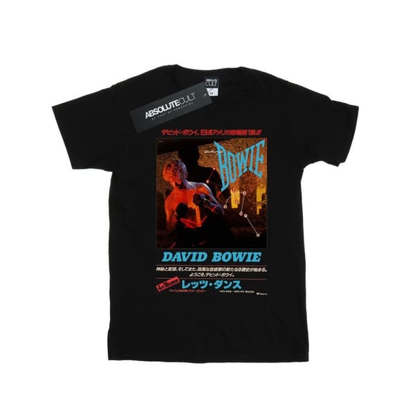 David Bowie Womens/Ladies Asian Poster Cotton Boyfriend T-Shirt