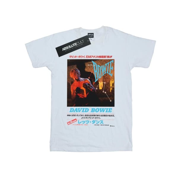 David Bowie Womens/Ladies Asian Poster Cotton Boyfriend T-Shirt