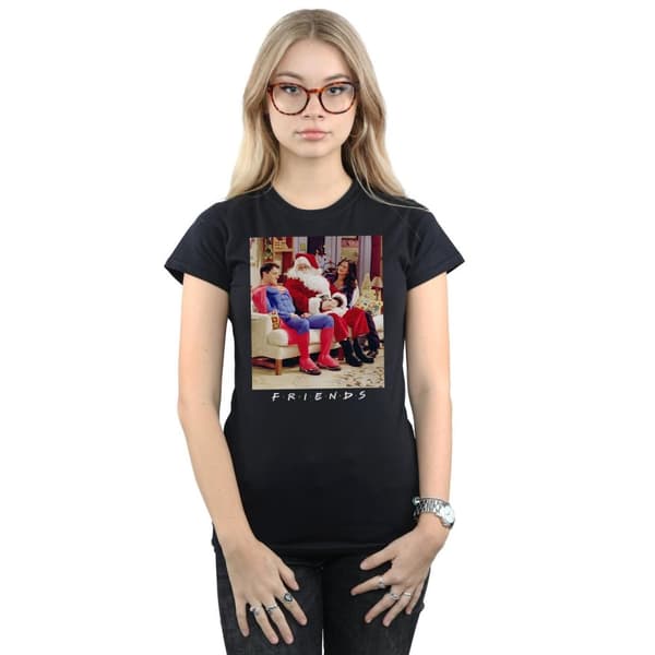 Friends T-shirt i bomull för damer/kvinnor - Superman and Santa