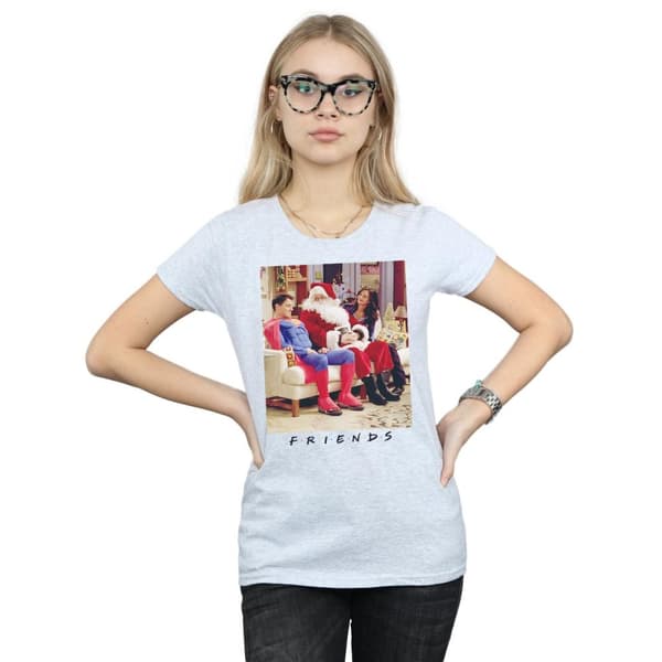 Friends T-shirt i bomull för damer/kvinnor - Superman and Santa