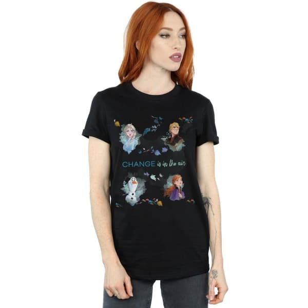 Disney Womens/Ladies Frozen 2 Change Is In The Air Cotton Boyfriend T-Shirt