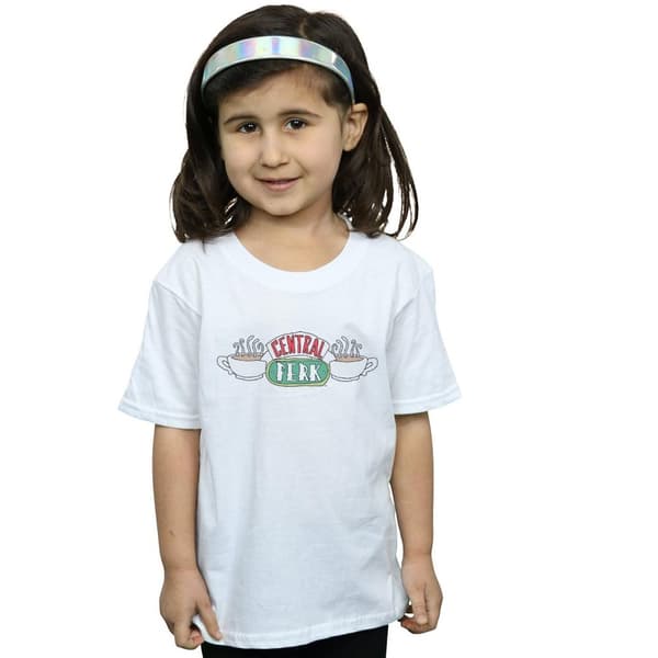 Friends T-shirt i bomull med skiss av Central Perk för flickor