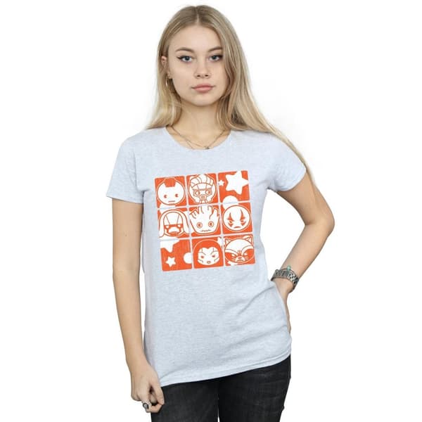 Marvel Womens/Ladies Kawaii Guardians Of The Galaxy Retro Cotton T-Shirt