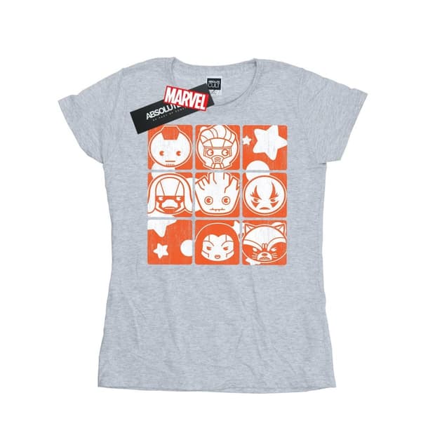 Marvel Womens/Ladies Kawaii Guardians Of The Galaxy Retro Cotton T-Shirt