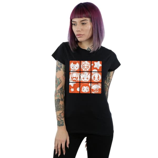 Marvel Womens/Ladies Kawaii Guardians Of The Galaxy Retro Cotton T-Shirt