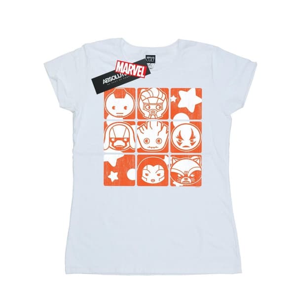 Marvel Womens/Ladies Kawaii Guardians Of The Galaxy Retro Cotton T-Shirt