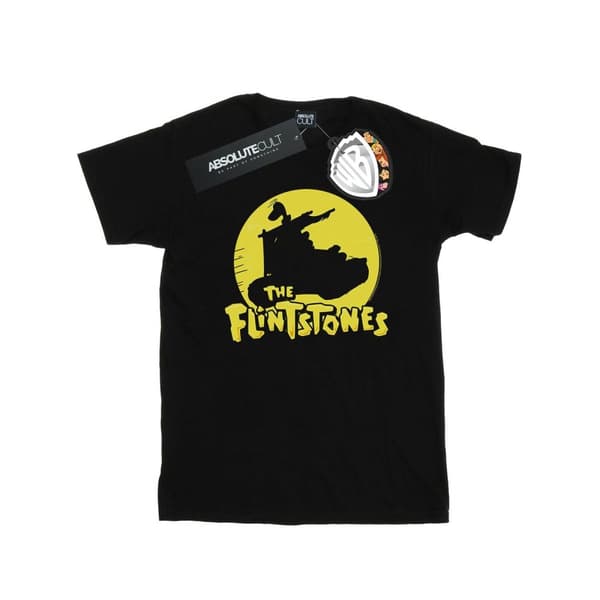 The Flintstones Womens/Ladies Car Silhouette Cotton Boyfriend T-Shirt