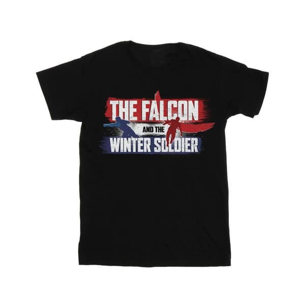 Marvel Womens/Ladies The Falcon And The Winter Soldier Action Logo Cotton Boyfriend T-Shirt