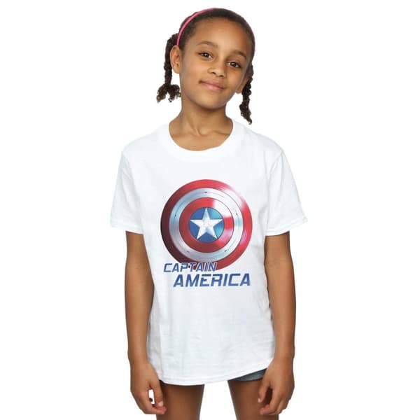 Marvel Girls The Falcon And The Winter Soldier Captain America Shield Cotton T-Shirt