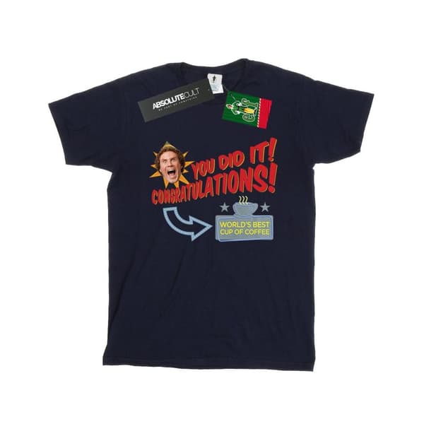 Elf Womens/Ladies World´s Best Coffee Cotton Boyfriend T-Shirt