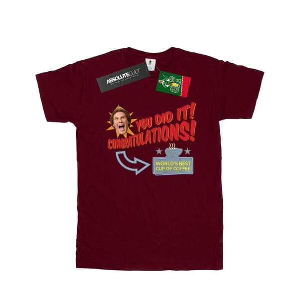 Elf Womens/Ladies World´s Best Coffee Cotton Boyfriend T-Shirt