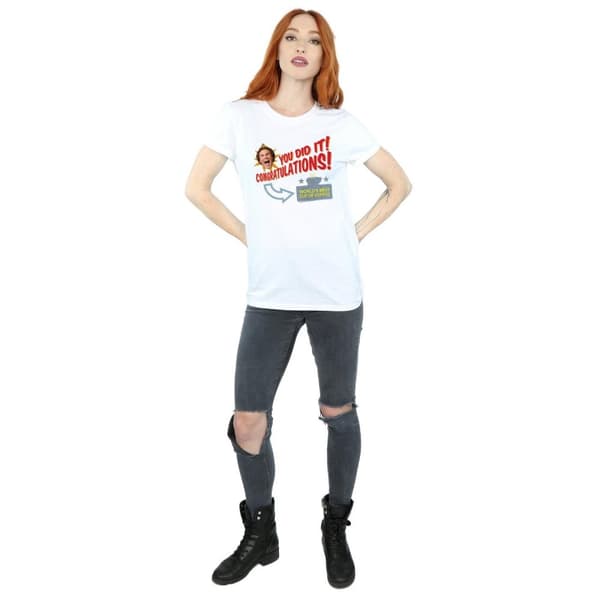 Elf Dam/kvinnor World´s Best Coffee Boyfriend T-shirt i bomull