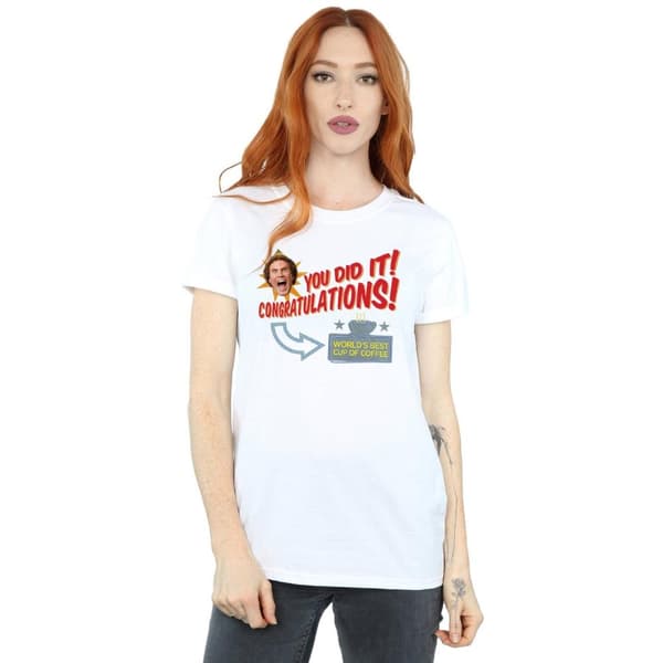 Elf Dam/kvinnor World´s Best Coffee Boyfriend T-shirt i bomull