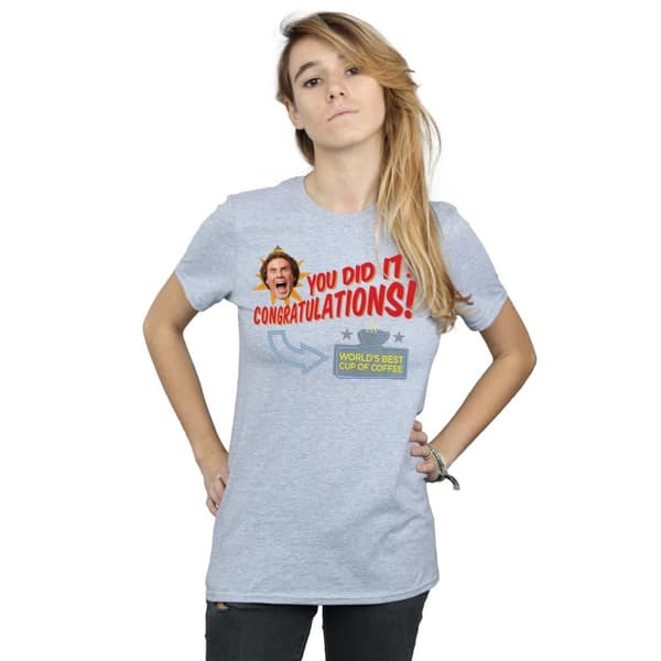 Elf Womens/Ladies World´s Best Coffee Cotton Boyfriend T-Shirt