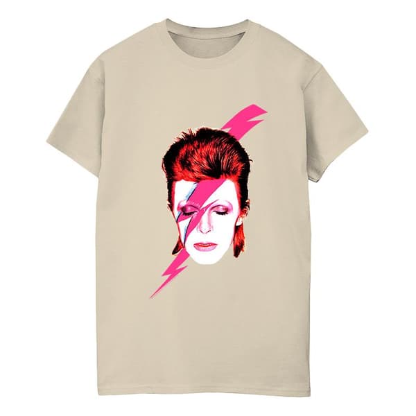 David Bowie Dam/dam Aladdin Sane Boyfriend T-shirt i bomull