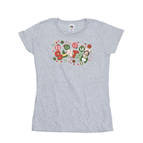 Elf Dam/Tjej Santa Fa La La T-shirt i bomull