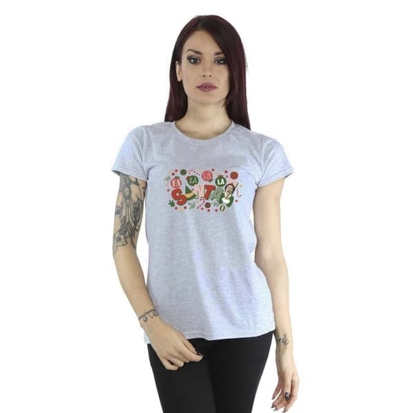 Elf Dam/Tjej Santa Fa La La T-shirt i bomull