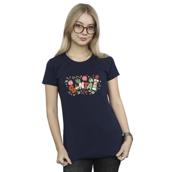 Elf Dam/Tjej Santa Fa La La T-shirt i bomull