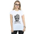 Miniatyrbild 2 av 5: Marvel Dam/Tjej - Guardians Of The Galaxy Groot - T-shirt i bomull med ansikte