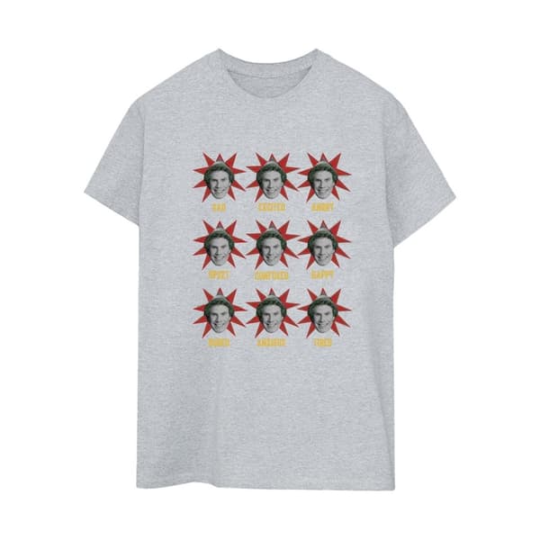 Elf Womens/Ladies Many Moods Of Buddy Cotton Boyfriend T-Shirt