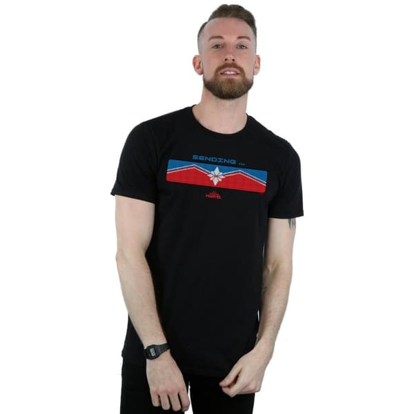 Marvel Mens Captain Marvel Sending T-Shirt