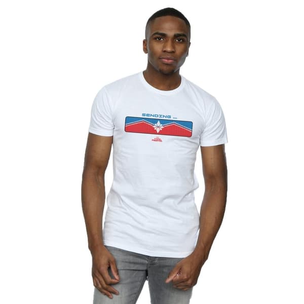 Marvel Mens Captain Marvel Sending T-Shirt