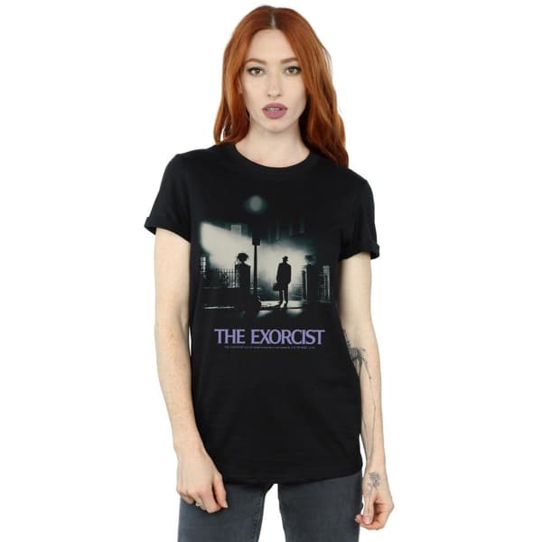 The Exorcist Womens/Ladies Movie Poster Cotton Boyfriend T-Shirt