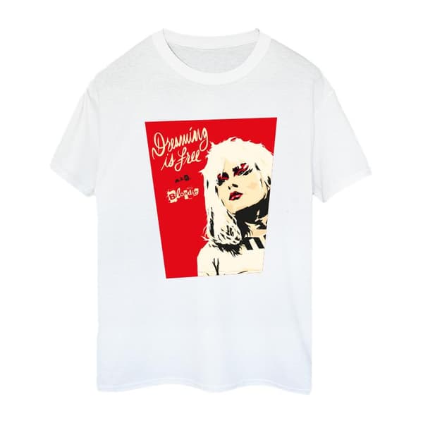 Blondie Womens/Ladies Dreaming Is Free Cotton Boyfriend T-Shirt White S