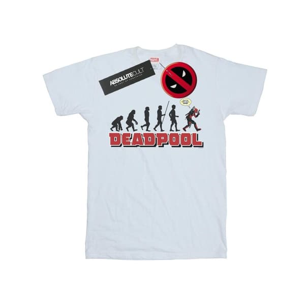 Marvel Womens/Ladies Deadpool Evolution Cotton Boyfriend T-Shirt White S