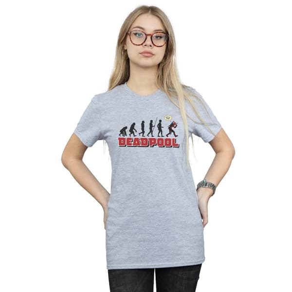 Marvel Womens/Ladies Deadpool Evolution Cotton Boyfriend T-Shirt