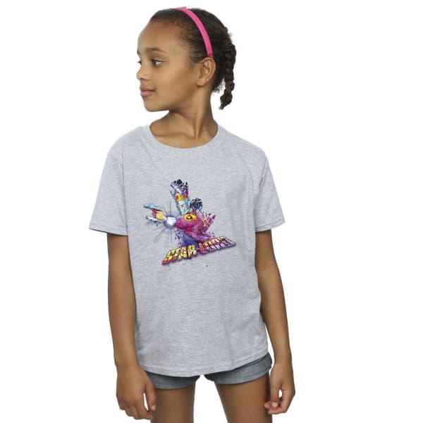 Marvel Guardians Of The Galaxy Abstrakt Star Lord T-shirt i bomull för flickor