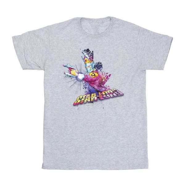 Marvel Guardians Of The Galaxy Abstrakt Star Lord T-shirt i bomull för flickor