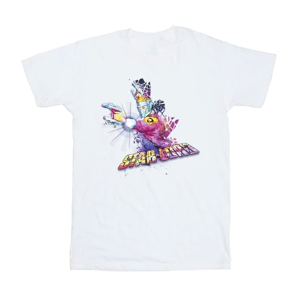 Marvel Guardians Of The Galaxy Abstrakt Star Lord T-shirt i bomull för flickor