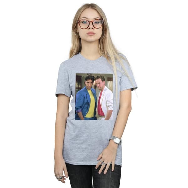 Friends Womens/Ladies 80´s Ross And Chandler Cotton Boyfriend T-Shirt