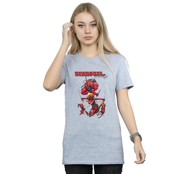Marvel Womens/Ladies Deadpool Family Cotton Boyfriend T-Shirt