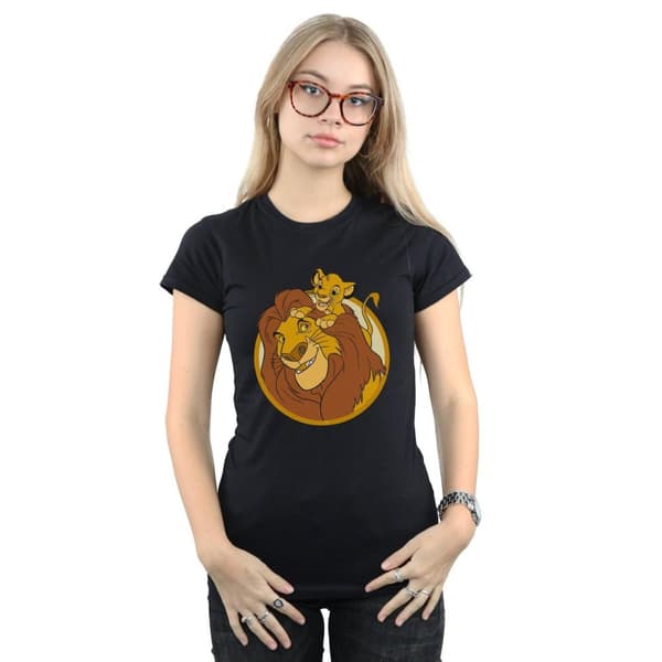 Disney Womens/Ladies The Lion King Mufasa And Simba Cotton T-Shirt