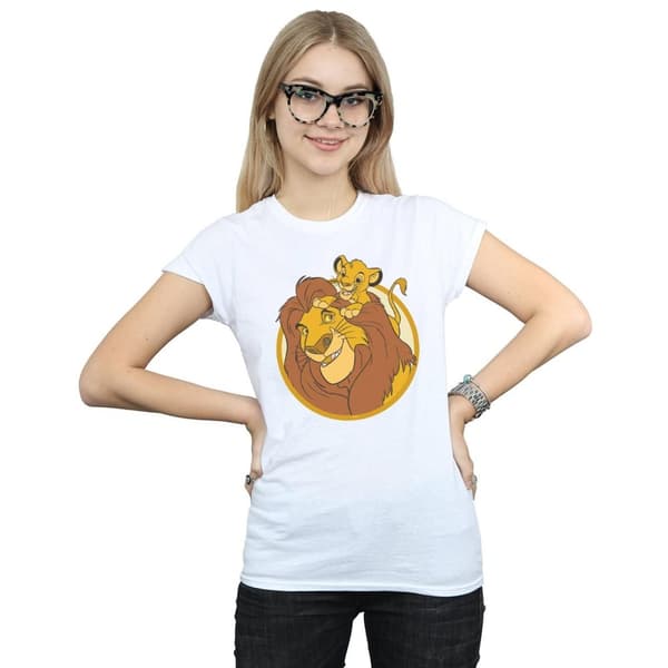 Disney Womens/Ladies The Lion King Mufasa And Simba Cotton T-Shirt
